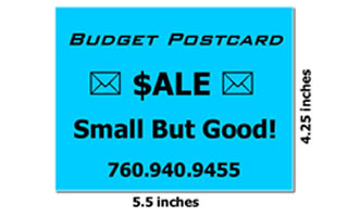 cost to send small postcards