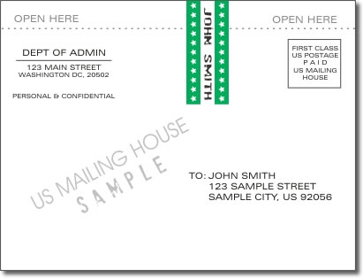 Double Postcard Snap Mailer